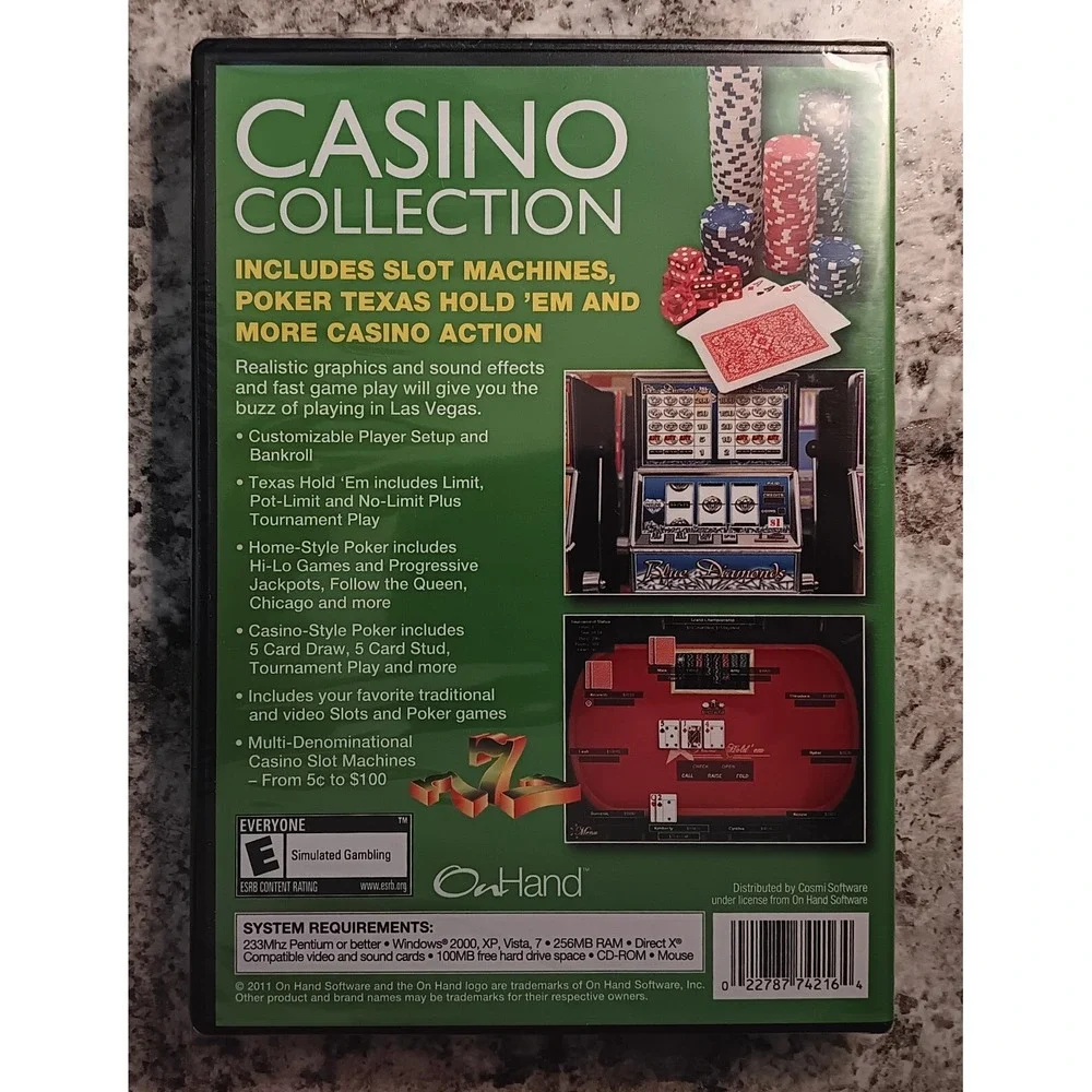 CASINO COLLECTION PC Computer Games Poker Slots Blackjack Keno CD-rom